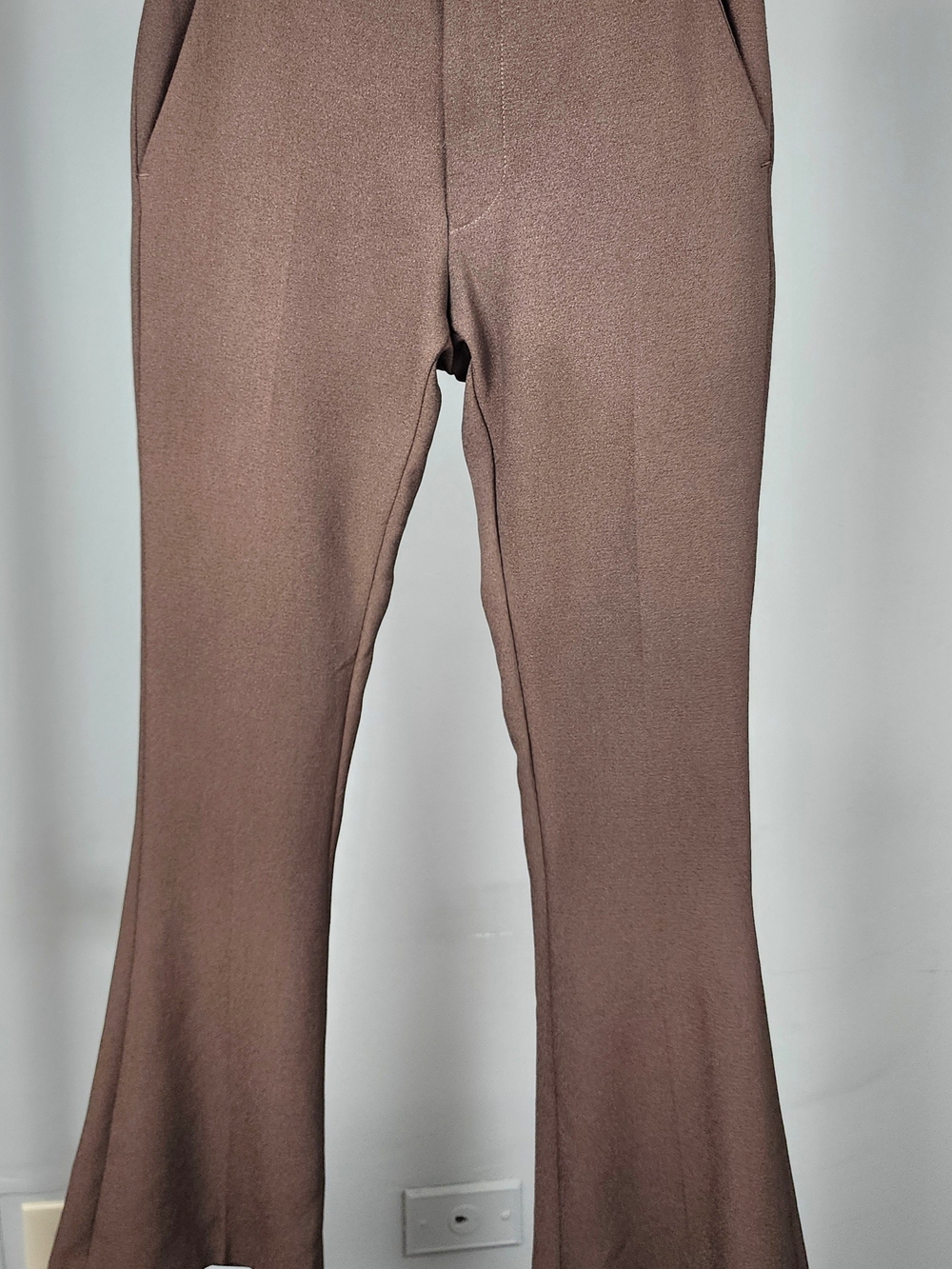 Asos Flared Trousers Pants in Warm Brown Size 28x30 - Picture 2 of 11